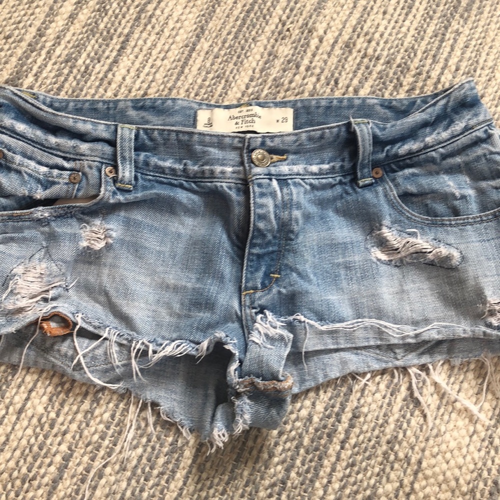 Abercrombie destroyed & cutoff denim shorts